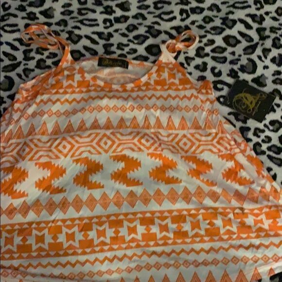 Orange Aztec Top   - Picture 3 of 4
